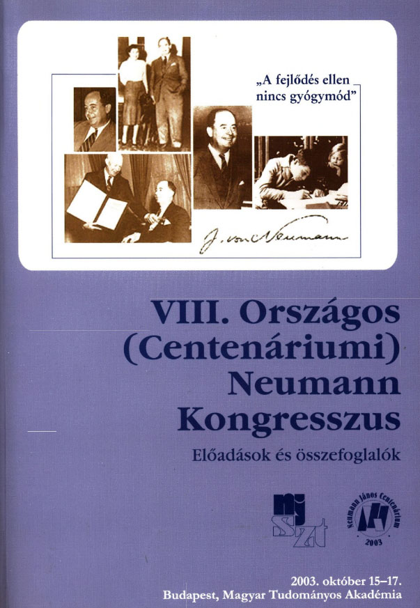 VIII. Országos (Centenáriumi) Neumann Kongresszus